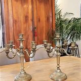 Pair of gilt bronze candlesticks