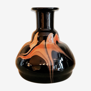 Soliflore vase in marbled glass signed Maure Viel