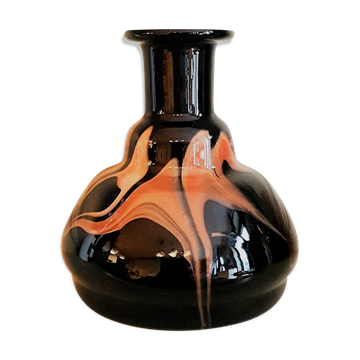 Soliflore vase in marbled glass signed Maure Viel