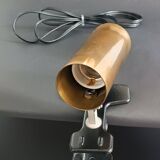 Parscot 1960s gold metal tube clamp lamp