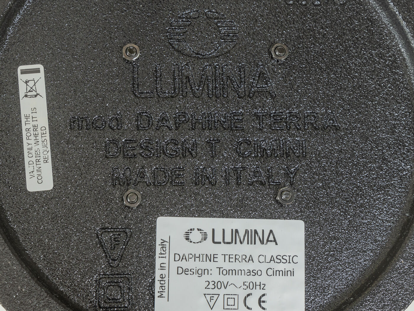 Daphine Terra Classic floor lamp, Tommaso Cimini for Lumina