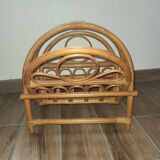 Rattan magazine holder