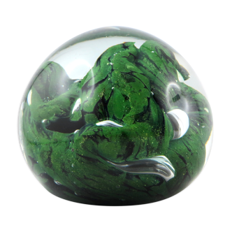 Sulfide paperweight robert pierini glass biot glass paperweight/novaro/green.