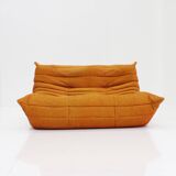 Ligne Roset Togo 2 seater sofa orange by Michel Ducaroy