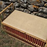 Rattan chest bench - vintage