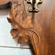 Grand porte-manteau Art Nouveau en bois sculpté – vers 1900