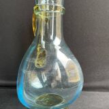 Glassware-crystallery of Portieux - 1 broc and 2 glasses - Napoleon III - Colored blown glass - G