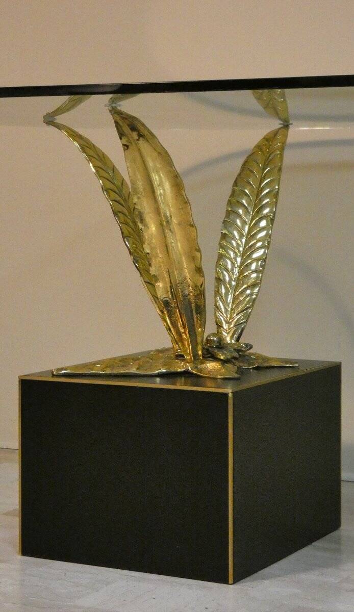 Bronze, brass and crystal table by Gianni Versace for Versace Home, Italy, 1980s.
