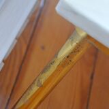 Coffee table in marble and gilded metal 70s