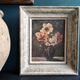 French vintage oil painting of flowers, signed A. Terrier