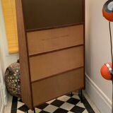 Vintage Alta 1950s glass-fronted bookcase