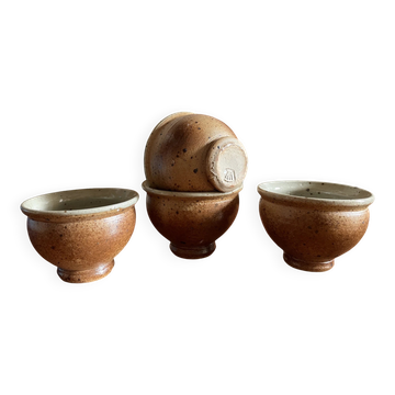 4 pyrite stone ramekins by Pierre Digan
