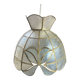 Mother-of-pearl and brass pendant light, 1970s