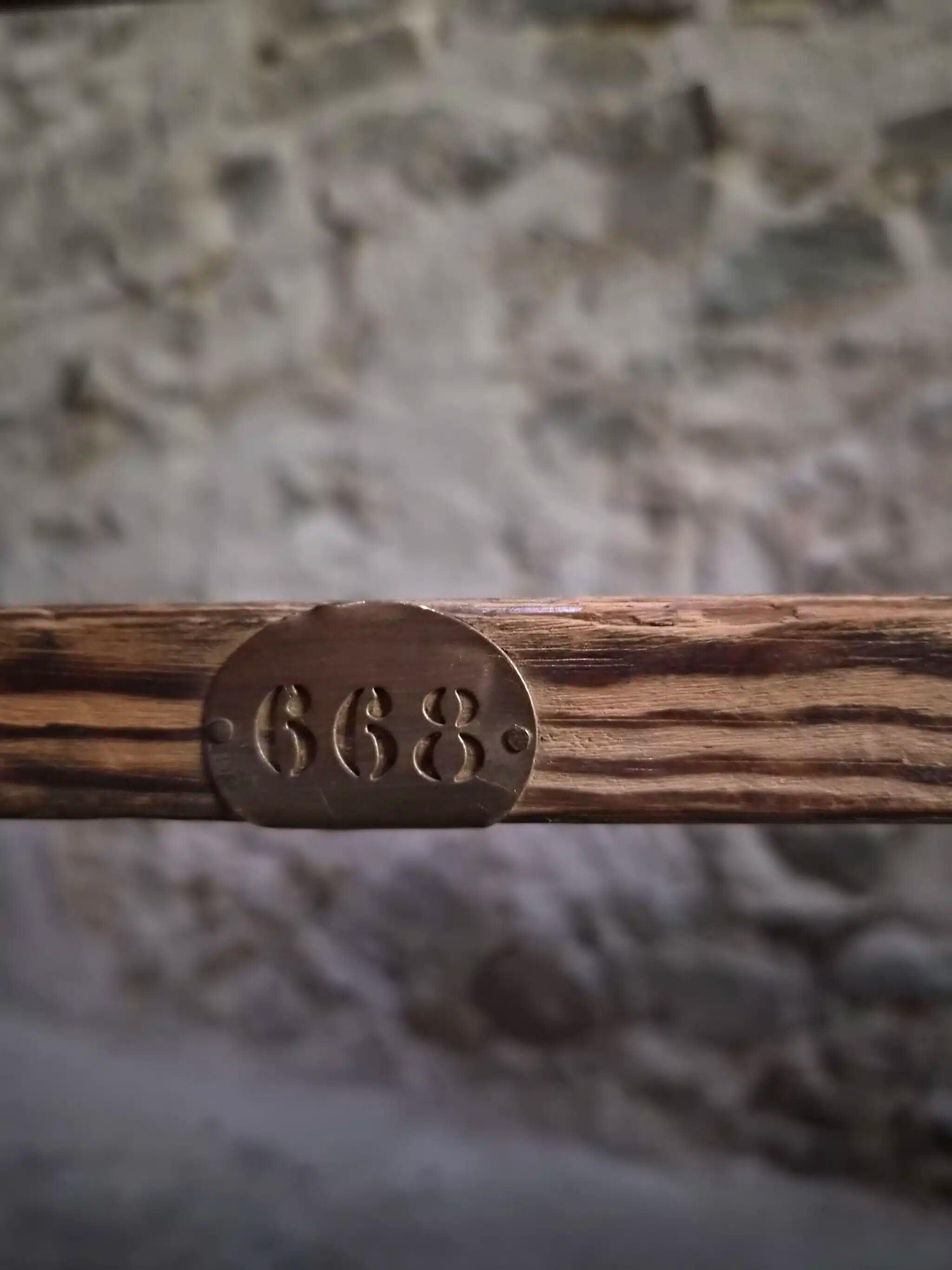 Old workshop shelf in French pine, industrial shoe cabinet, around 1900.