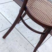 Chaise bistrot Fischel avec assise cannée vintage années 20/40