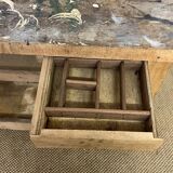 Old wooden craft workbench