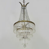 Old hot air balloon chandelier, glass grapevines