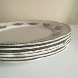 Lot of 6 porcelain dessert plates Badonviller "Richelieu"