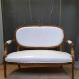 Louis XVI living room in gilded wood