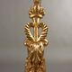 Eclectic antique carved wooden candlestick, Italy, 19th century.