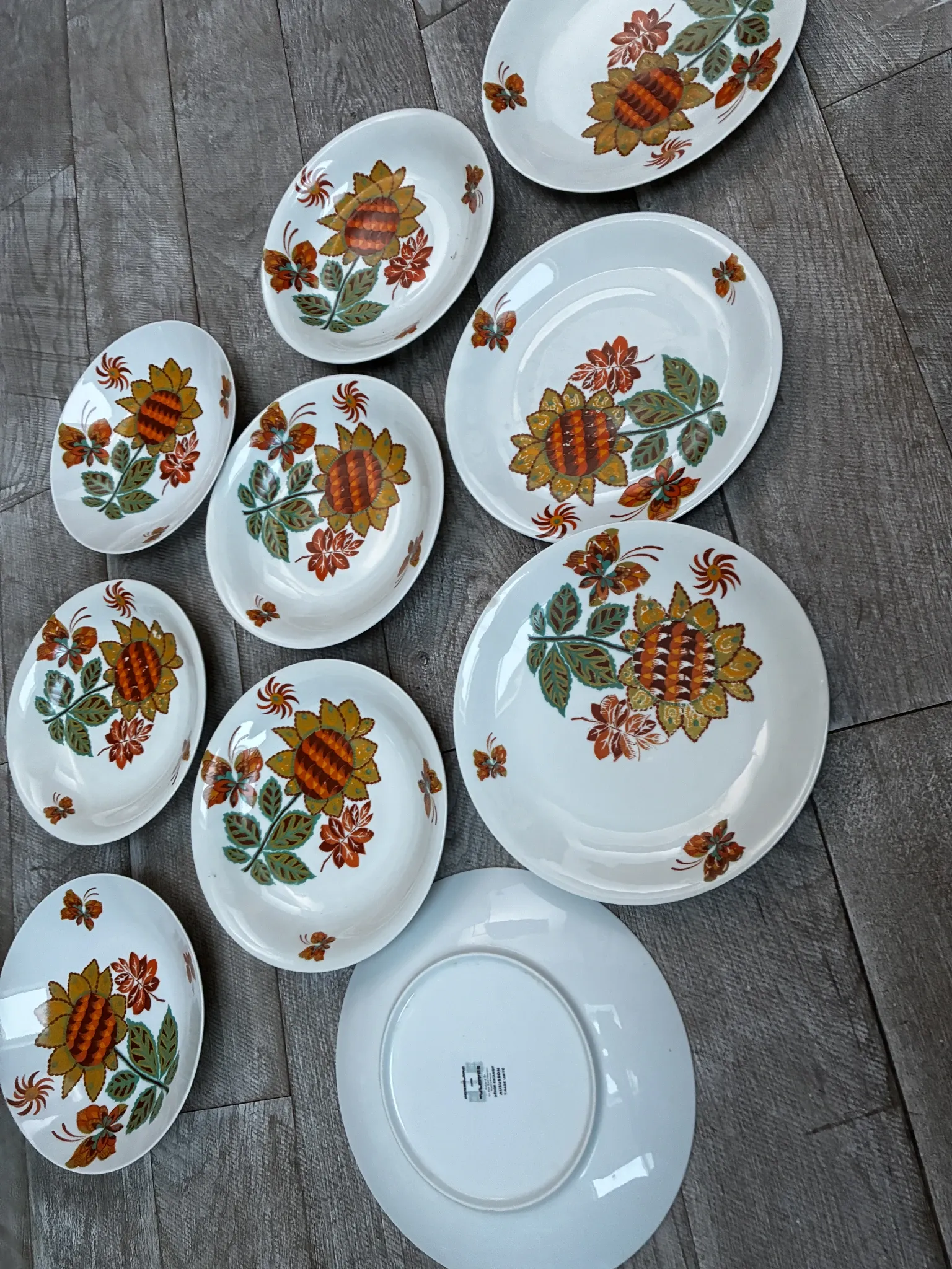 Vintage porcelain plate from Tuileries with exclusive AUBUSSON decoration.