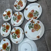 Vintage porcelain plate from Tuileries with exclusive AUBUSSON decoration.