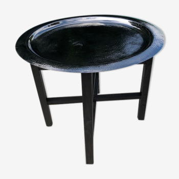 Hammered metal top table