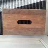 Low stool in bleached wood