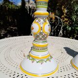 Pair of ceramic candlesticks