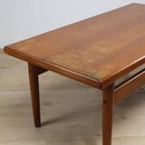 Scandinavian rectangular teak coffee table, 1960