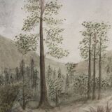 aquarelle originale encadrée