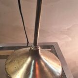 lamp1900 brass base cast iron very heavy, tulip red painted and gold