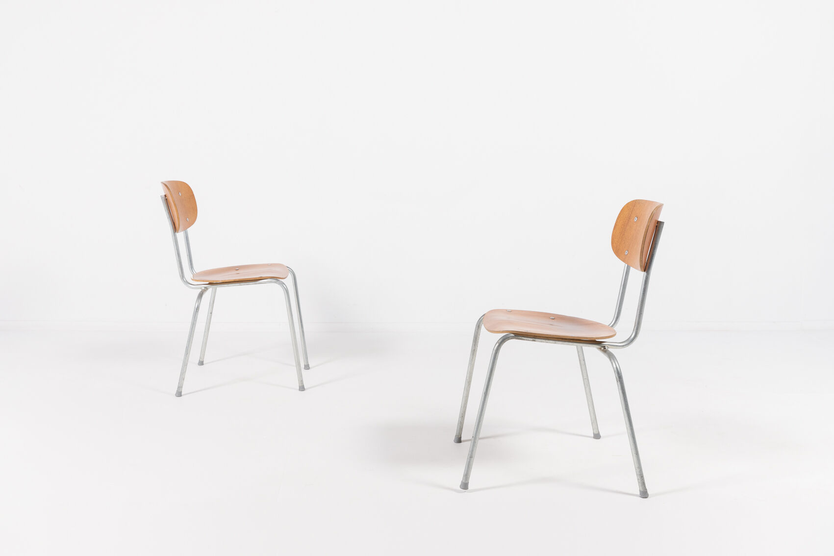 Set of 4 Danish school chairs from the 1960s
