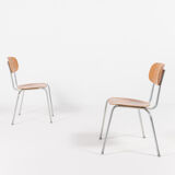 Set of 4 Danish school chairs from the 1960s