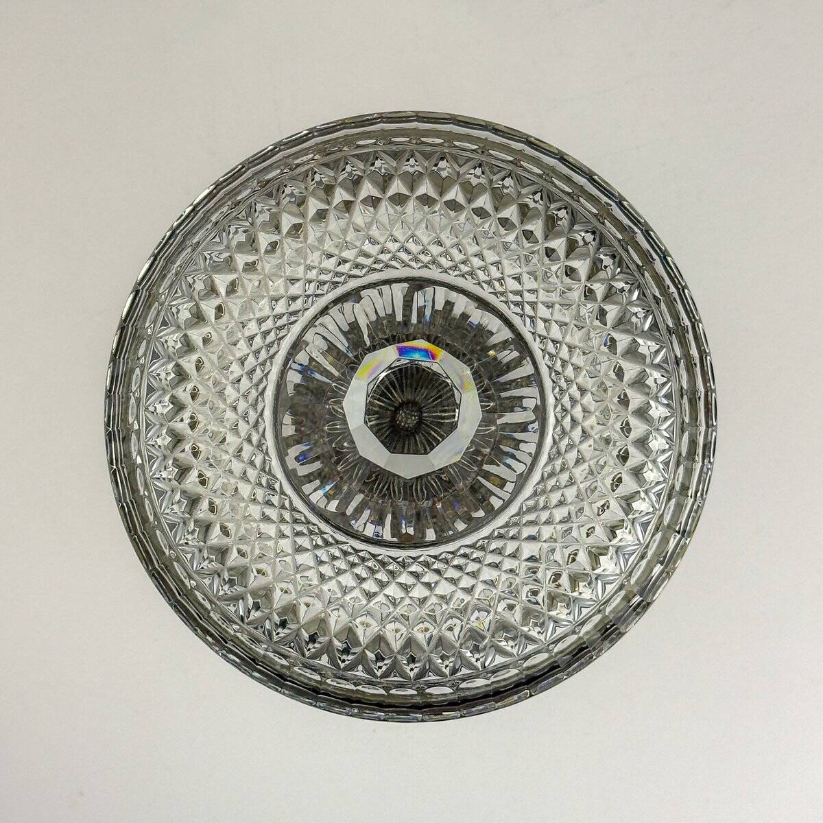Antique glass bowl with a bronze base, Italy, 1920s