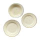 Lot de 3 plats de service Digoin Sarreguemines faïence ancienne couleur beige et dorure ACC-7259