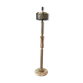 Alabaster and gold metal standing ashtray