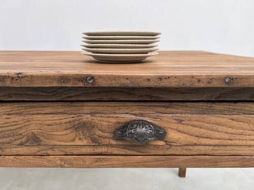 Old farmhouse table (50s) with 3 drawers