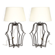 Large "Cage" Lamp Pair in Patinated Bronze - DLG by Jean Royère