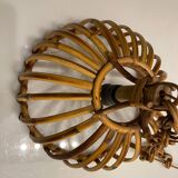 Handcrafted  Rattan Light Pendant 1960’s