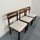Lot de 6 chaises palissandre forme géométriques design italien 1960