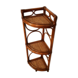 Vintage bamboo and rattan corner floor