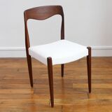 Scandinavian chair - Fully restored - Fabric, foam & straps: new