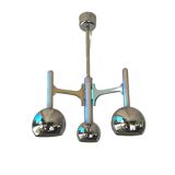 Fonderal Space Age Chandelier – Mid-Century Modern Chrome, Stamped “Fondera