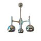Fonderal Space Age Chandelier – Mid-Century Modern Chrome, Stamped “Fondera