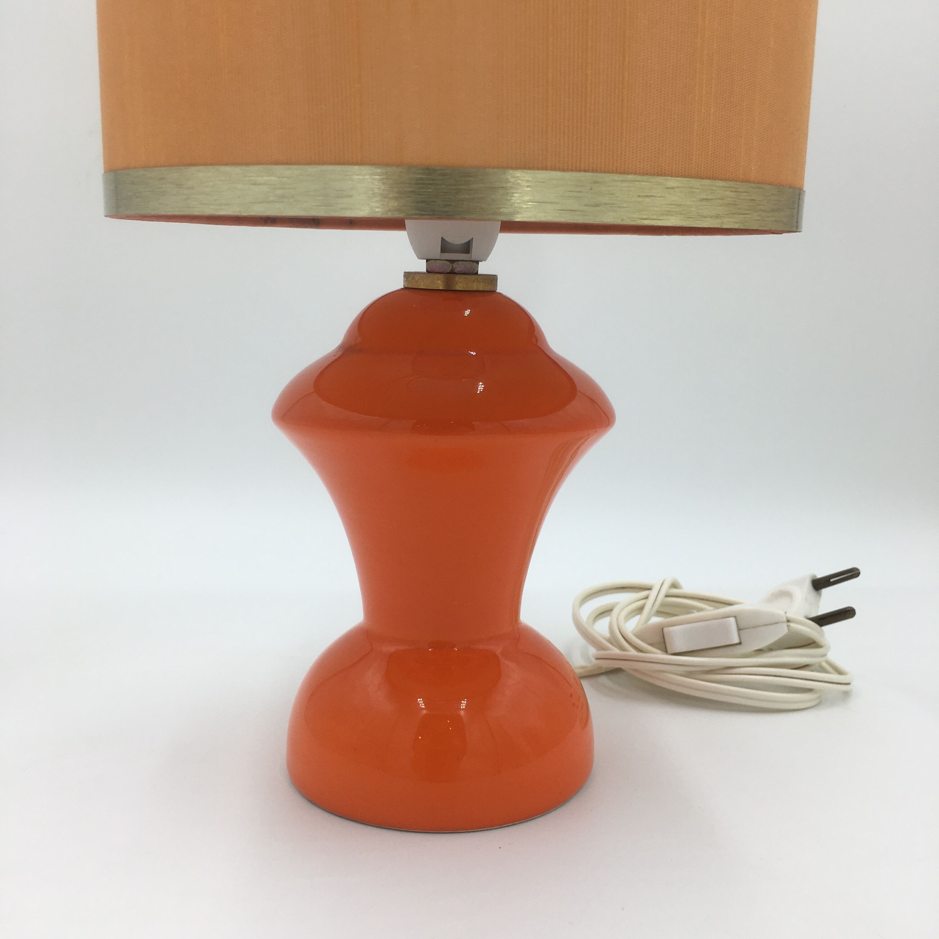 Orange ceramic lamp