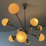 Vintage trumpet chandelier from the 70s