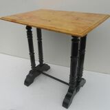 Wooden side table painted in faux marble