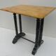 Wooden side table painted in faux marble