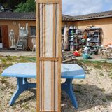Paravent 4 Vantaux Bois et Tissus Vintage